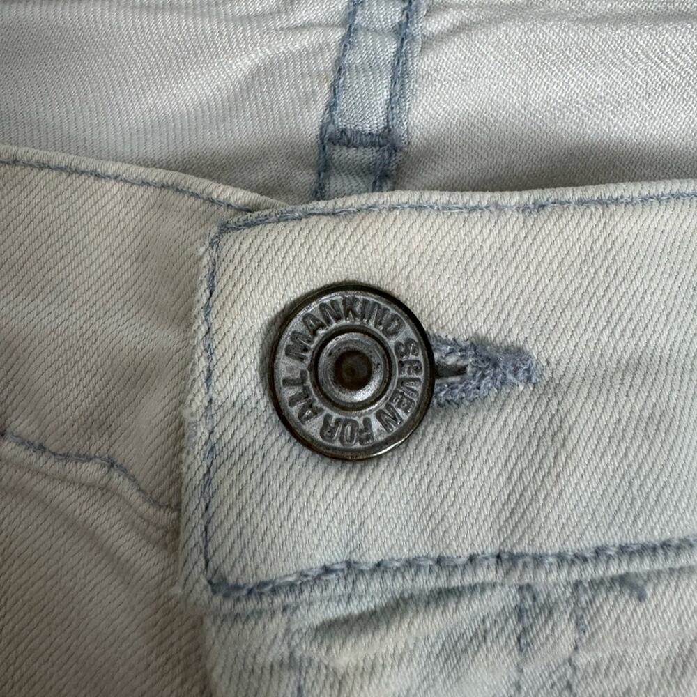 7 for All Mankind Low Rise Stretchy Straight Leg Summer Y2K Denim Pants Size 32 - Picture 10 of 13
